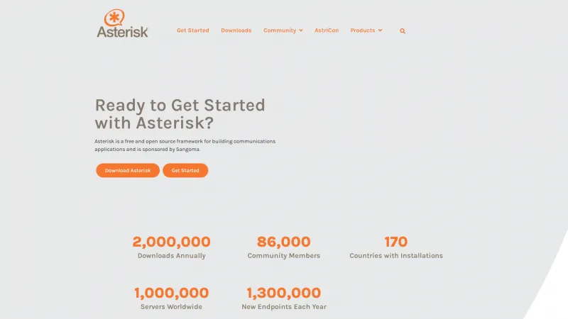 Homepage of Asterisk