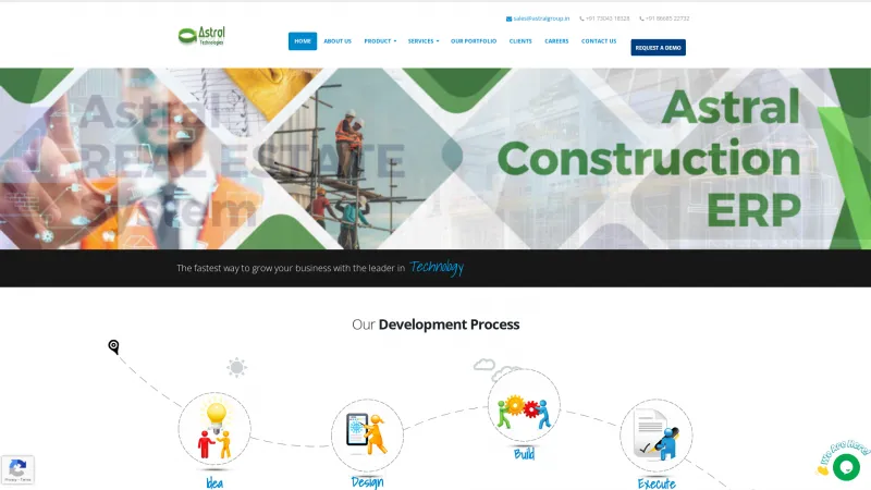 Homepage of Astral Manufacturing