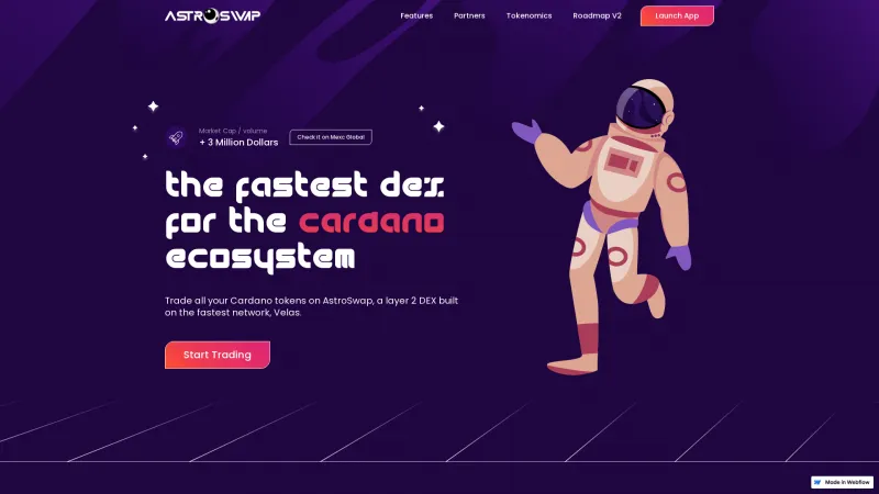 Homepage of AstroSwap