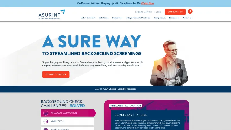 Homepage of Asurint