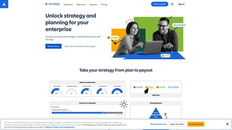 Homepage of Jira Align