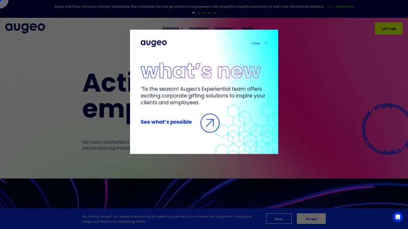 Homepage of Augeo