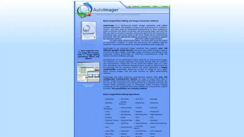 Homepage of AutoImager