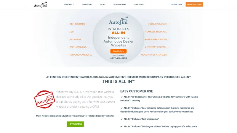 Homepage of AutoJini