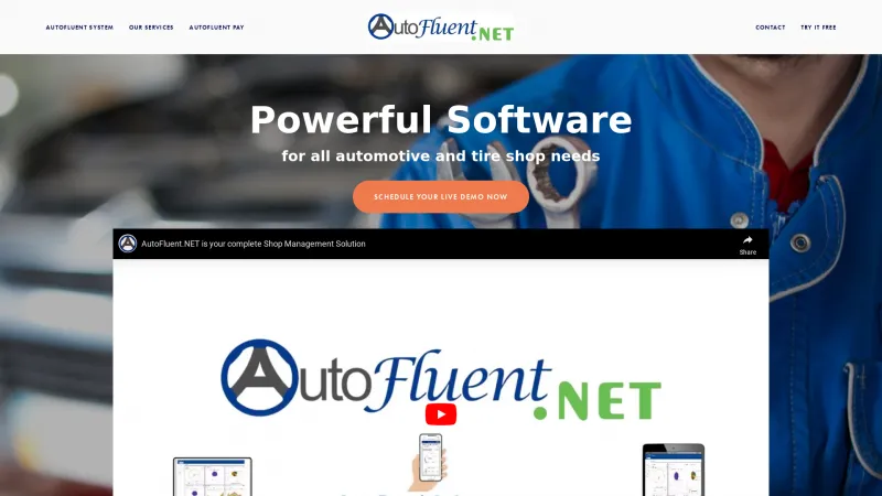 Homepage of AutoFluent