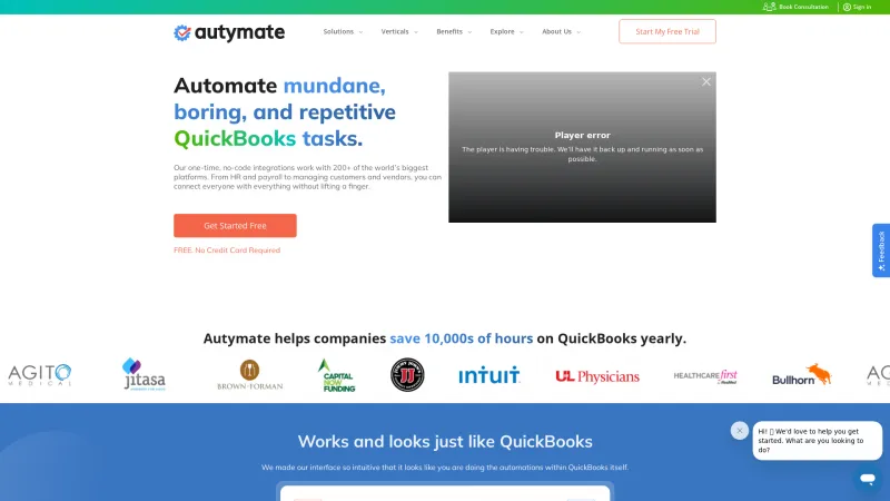 Homepage of Autymate