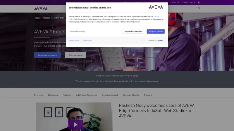 Homepage of AVEVA Edge