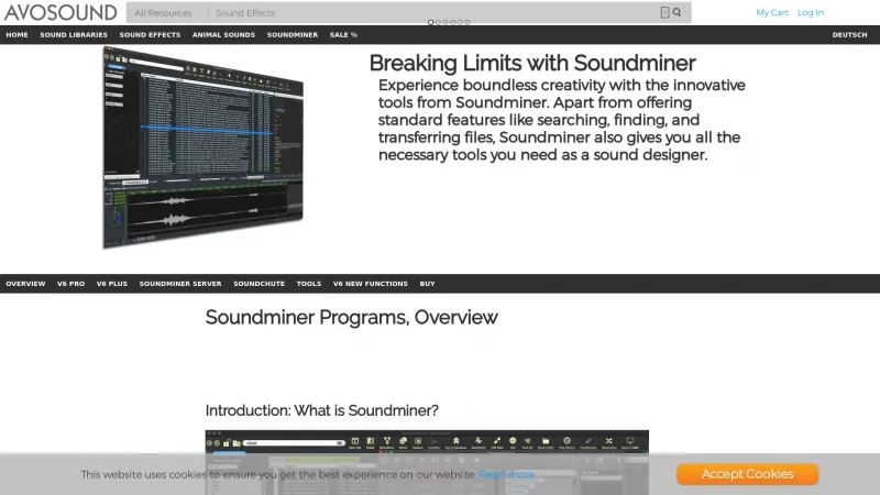 Homepage of Soundminer