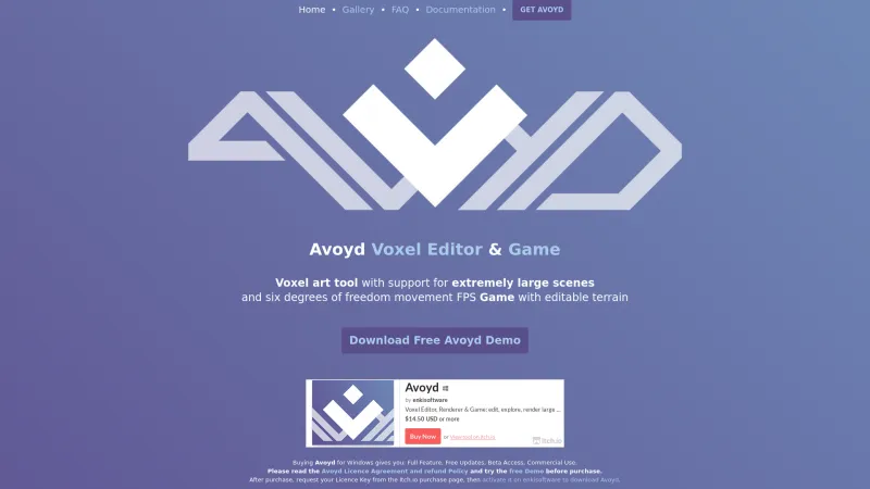 Homepage of Avoyd