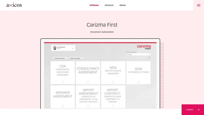 Homepage of Carizma First