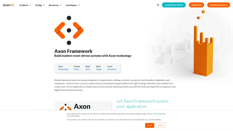 Homepage of Axon Framework