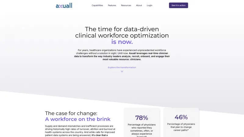 Homepage of Axuall