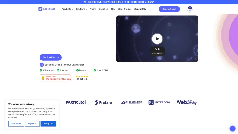 Homepage of B2B Rocket