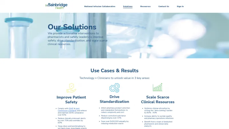 Homepage of Bainbridge Health Med O.S.