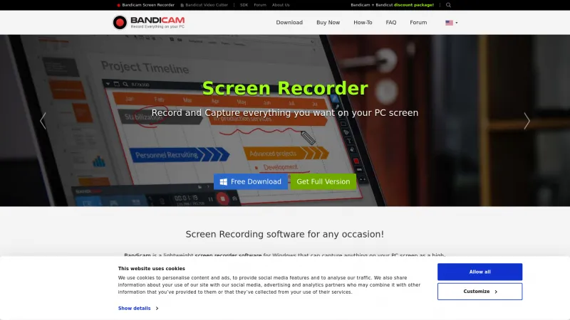 Homepage of Bandicam