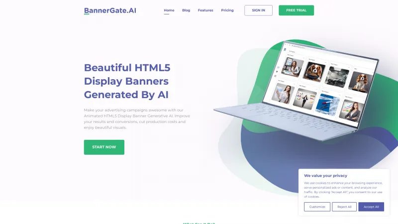 Homepage of BannerGate.AI