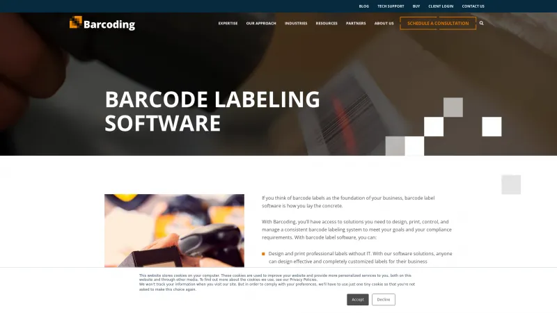 Homepage of Barcoding