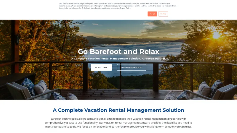 Homepage of Barefoot Agent