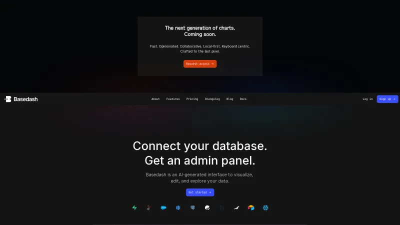 Homepage of Basedash