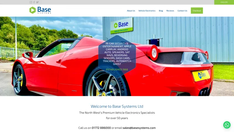 Homepage of Base ERP