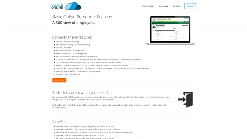 Homepage of Basic Online Personnel & HR