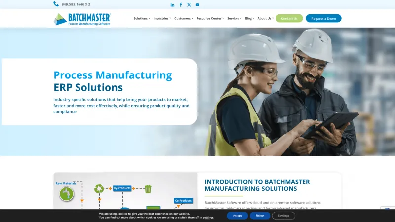 Homepage of BatchMaster