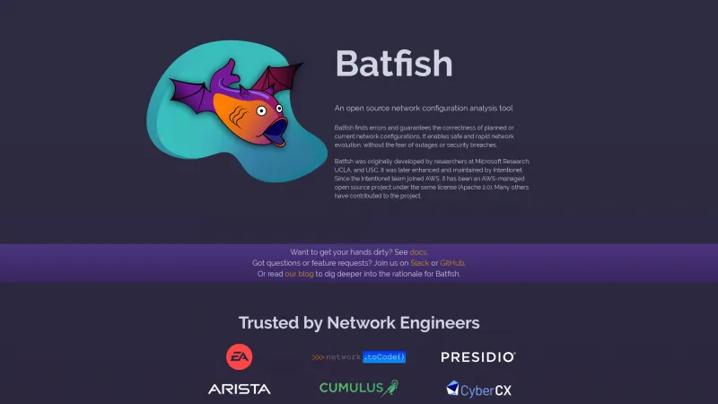 Homepage of Batfish