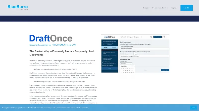 Homepage of DraftOnce