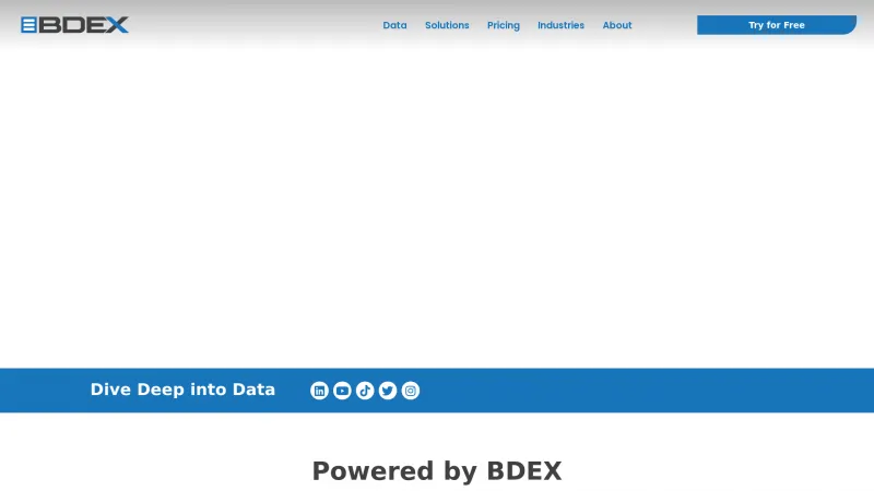 Homepage of BDEX