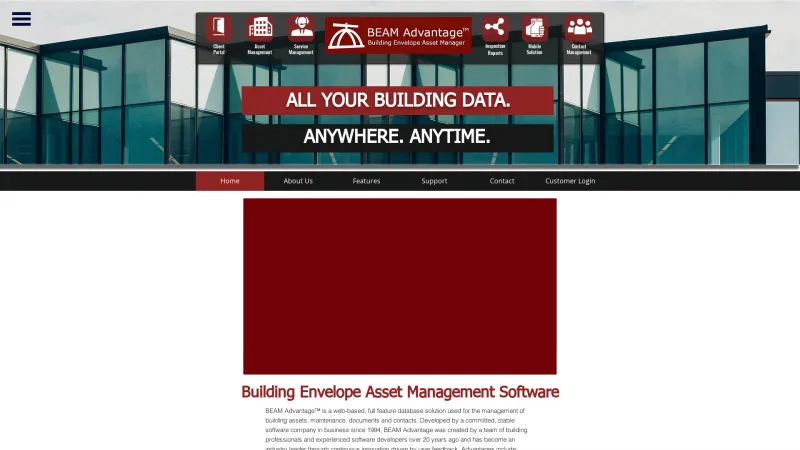 Homepage of BEAM Advantage