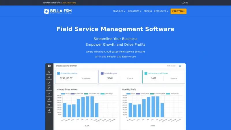 Homepage of Bella FSM