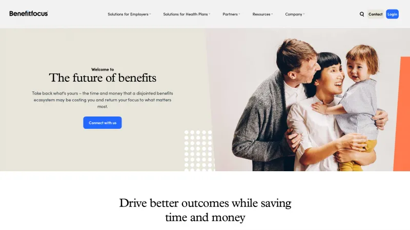 Homepage of Benefitfocus