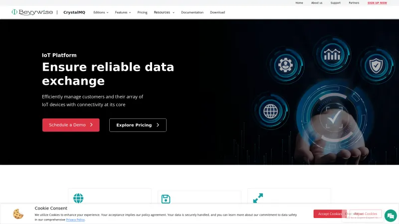 Homepage of Bevywise IoT Platform