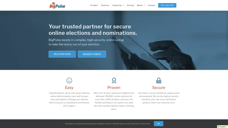 Homepage of BigPulse