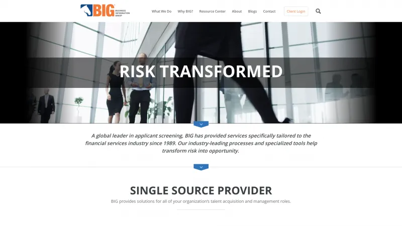 Homepage of BIG