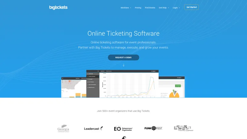 Homepage of Big Tickets