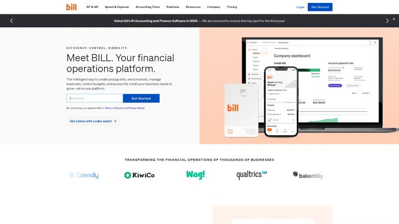 Homepage of BILL