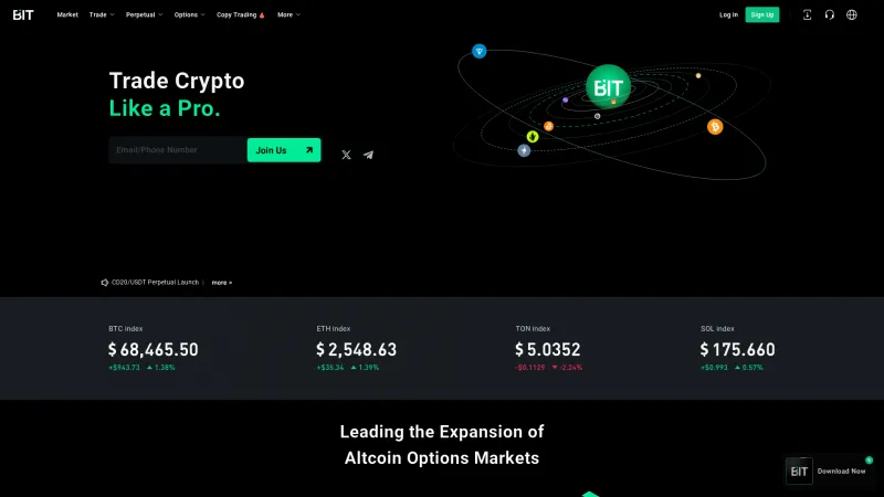 Homepage of Bit.com