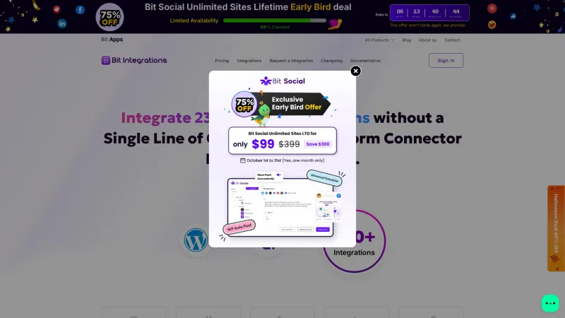 Homepage of Bit Integrations