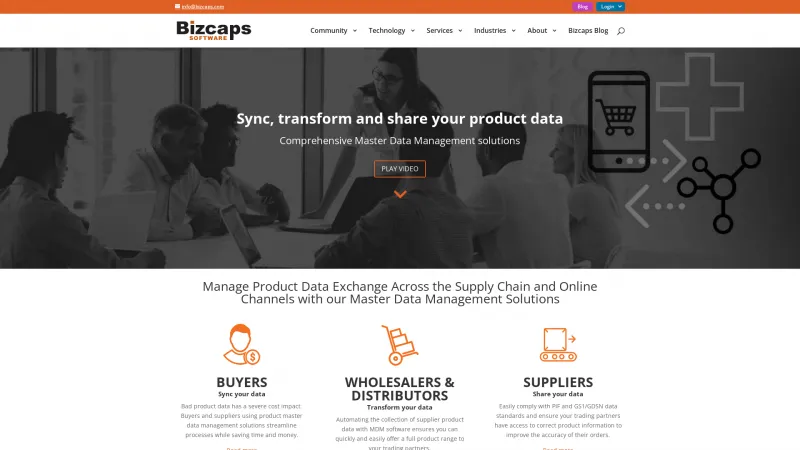 Homepage of Bizcaps BPM