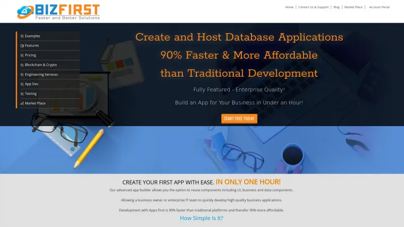 Homepage of BizFirst Platform