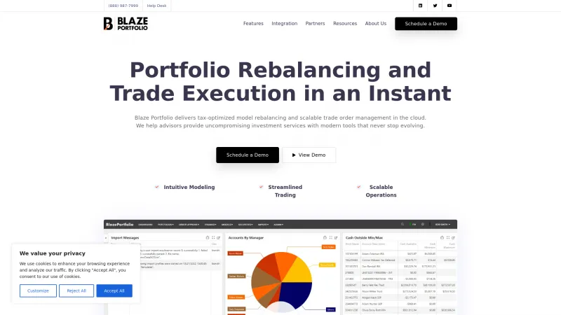 Homepage of BlazePortfolio