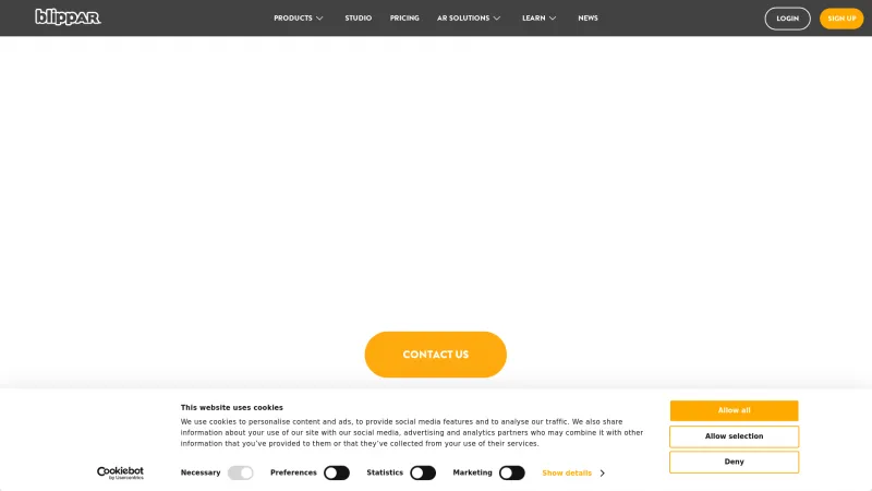 Homepage of Blippbuilder