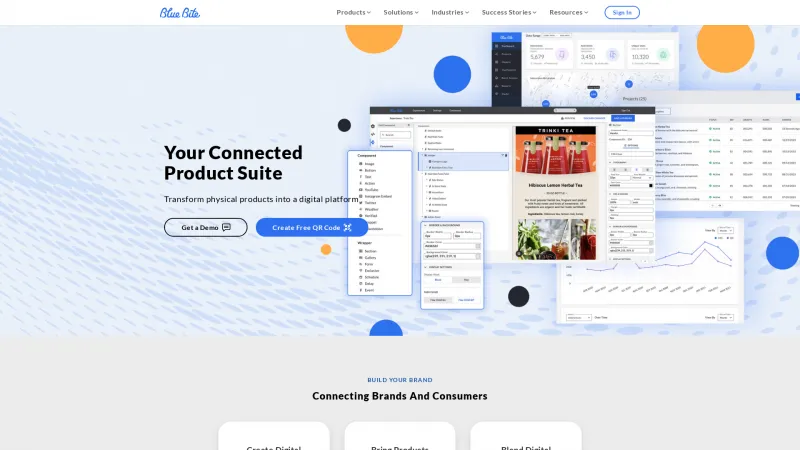 Homepage of Blue Bite