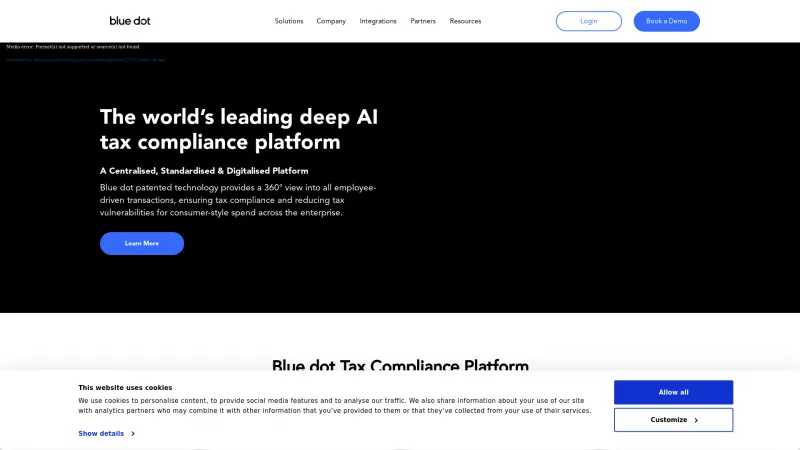 Homepage of Blue dot