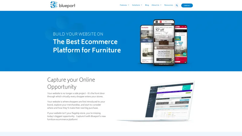 Homepage of Blueport