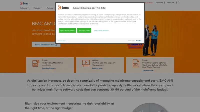 Homepage of BMC AMI Capacity and Cost