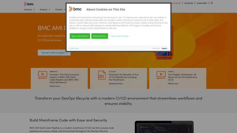 Homepage of BMC Compuware ISPW