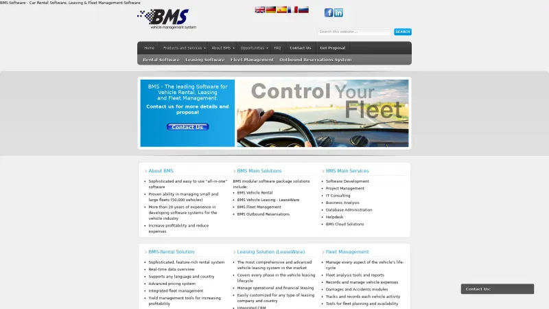 Homepage of BMS