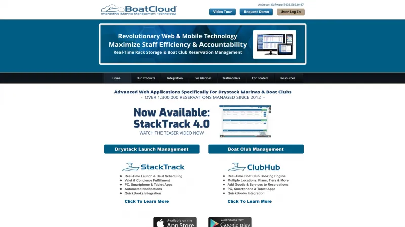 Homepage of BoatCloud